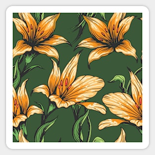 Orchid Flowers seamless pattern Sticker